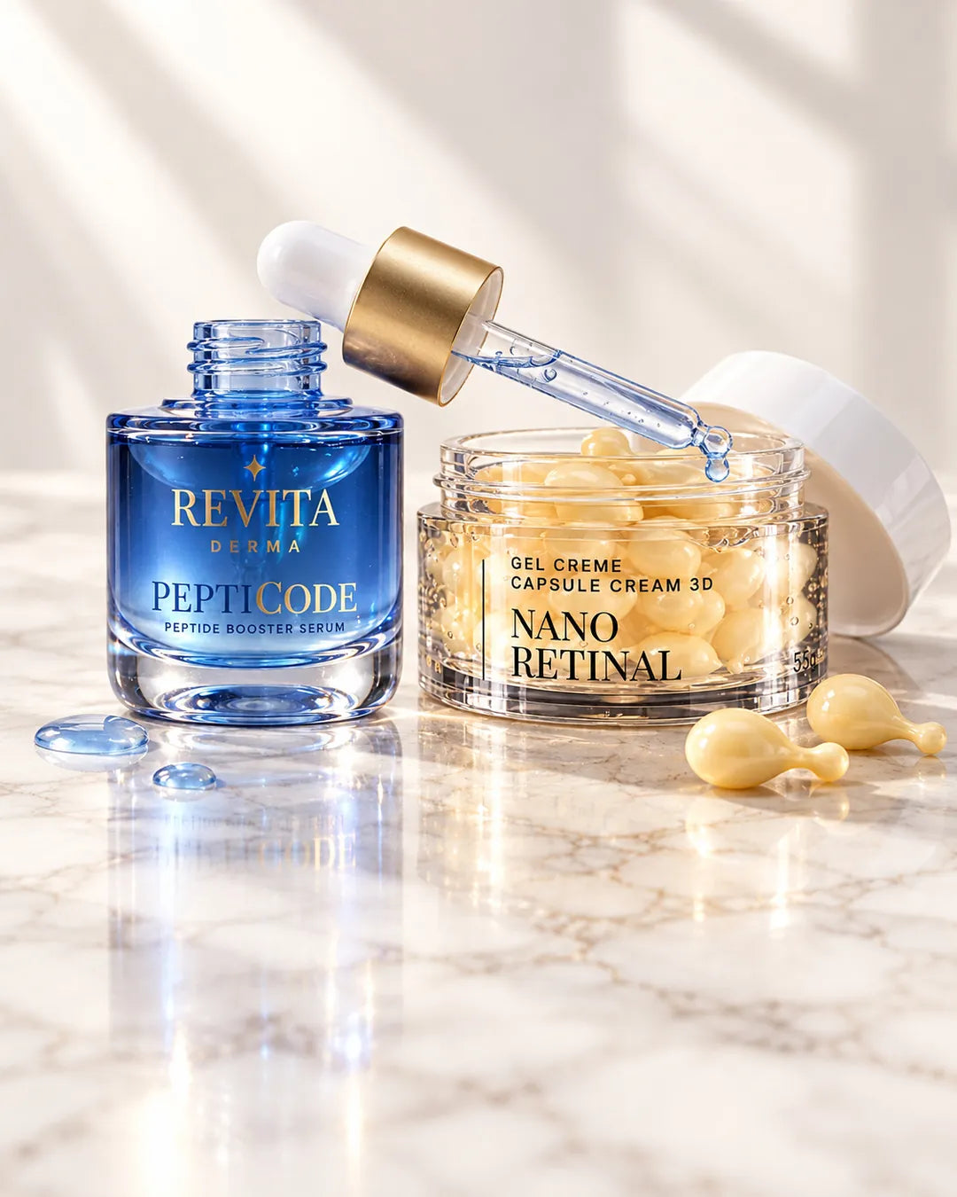 Kit Duo Lift Natural: Sérum GHK-Cu Pepti Code + Gel Creme Nano Retinal