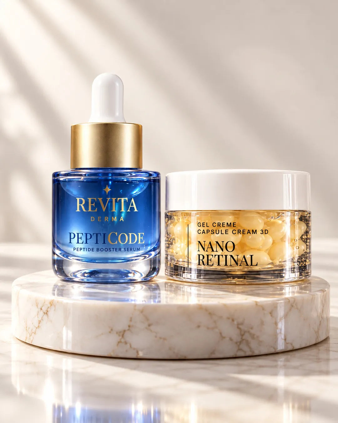 Kit Duo Lift Natural: Sérum GHK-Cu Pepti Code + Gel Creme Nano Retinal